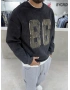 Siyah 86 Kamuflaj Oversize Sweat