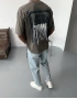 Antrasit Monarch Oversize T-Shirt