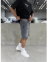 Antrasit Yıkamalı Effect Denim Şort