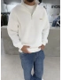 Beyaz Barstudio Yarım Fermuar Sweat