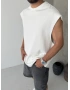 Beyaz Basic Oversize Atlet