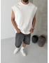 Beyaz Basic Oversize Atlet