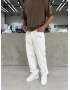 Beyaz Cebi Nakışlı Baggy Jean