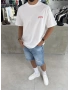 Beyaz Heykel Baskı Oversize T-Shirt