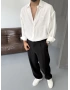 Beyaz Modal Kumaş Oversize Gömlek