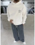 Beyaz Respect Oversize Sweat