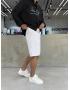 Beyaz Yıkamalı Effect Denim Şort