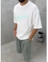 Beyaz Yıkamalı Miami Oversize T-Shirt