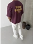 Bordo Respect Oversize T-shirt