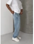 Buz Mavi Aksesuar Detay Baggy Jean
