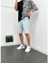 Buz Mavi Denim Şort