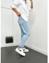 Buz Mavi Diz Yırtık Boyfriend