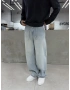 Buz Mavi İpli Baggy Jean