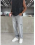 Gri Cebi Nakış Bol Kalıp Baggy Jean