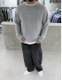 Gri Oversize Urban Triko Kazak