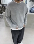 Gri Oversize Urban Triko Kazak
