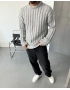 Gri Premium Nordic Oversize Kazak