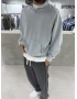 Gri Yıkamalı Oversize Kapüşonlu Sweatshirt