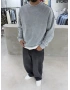 Gri Yıkamalı Sırt Detay Oversize Sweat