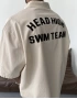 Head Hight Krem Kısa Kollu Oversize Gömlek