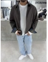 Kahve Ekose Detaylı Oversize Trençkot