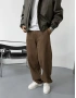 Kahve Gabardin Ekstra Bol Baggy Pantolon