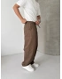 Kahve Gabardin Ekstra Bol Baggy Pantolon
