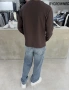 Kahve Likralı Basic Sweat