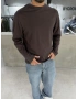 Kahve Likralı Basic Sweat
