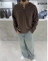 Kahve Ottoman Çıt Çıtlı Sweat