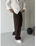 Kahve Relaxed Keten Bol Kalıp Baggy