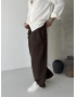 Kahve Relaxed Keten Bol Kalıp Baggy