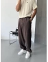 Kahve Tensel Baggy Pantolon