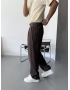 Kahve Tensel Baggy Pantolon
