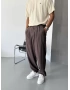 Kahve Tensel Baggy Pantolon