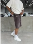 Kahve Yıkamalı Effect Denim Şort