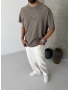 Kahve Yourself Baskılı Oversize T-shirt
