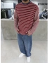 Kırmızı Çizgili Young Oversize Sweatshirt