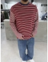 Kırmızı Çizgili Young Oversize Sweatshirt