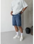 Koyu Mavi Denim Bol Kalıp Şort