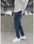 Koyu Mavi Premium Yıkamalı Boyfriend Jean