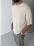 Krem Keten Oversize T-shirt