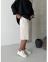 Krem Premium Modal Bol Kalıp Şort