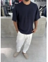 Lacivert Modal Oversize T-Shirt