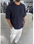 Lacivert Modal Oversize T-Shirt