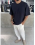 Lacivert Modal Oversize T-Shirt