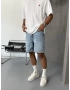 Mavi Bol Kalıp Denim Şort