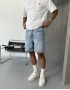 Mavi Bol Kalıp Denim Şort