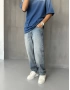 Mavi Eskitme Kemer Detay Baggy Jean