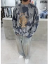 Mavi Kamuflaj Premium Oversize Sweat